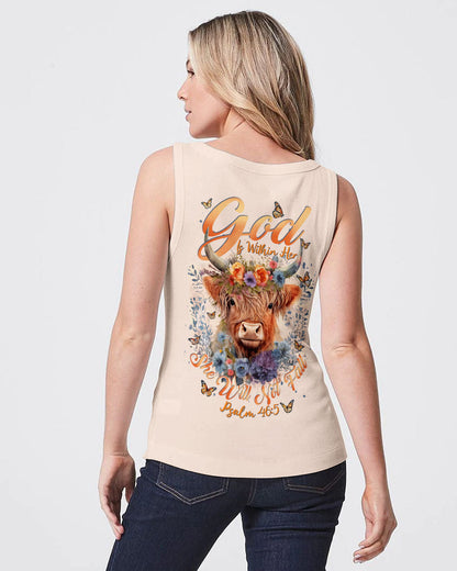 God Is Within Her Cow Women's All Over Print Shirt - Tlnt2209233