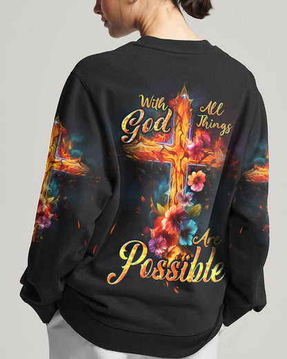 With God All Things Are Possible Women's All Over Print Shirt - Tlnt2809234