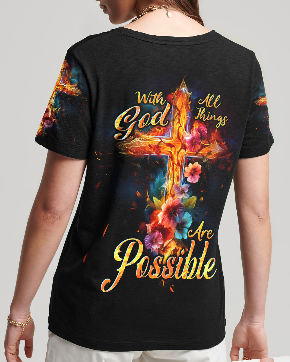 With God All Things Are Possible Women's All Over Print Shirt - Tlnt2809234