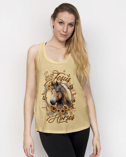 Runs On Jesus And Horses Women's All Over Print Shirt - Tlnt2909232