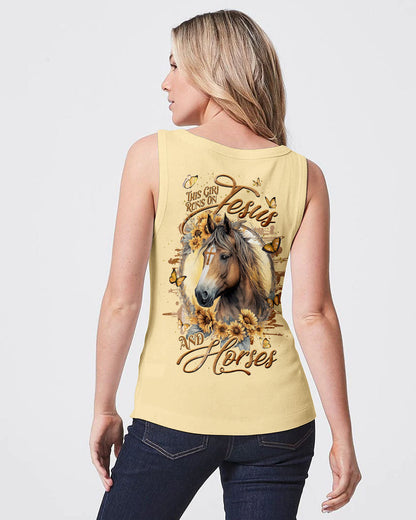 Runs On Jesus And Horses Women's All Over Print Shirt - Tlnt2909232