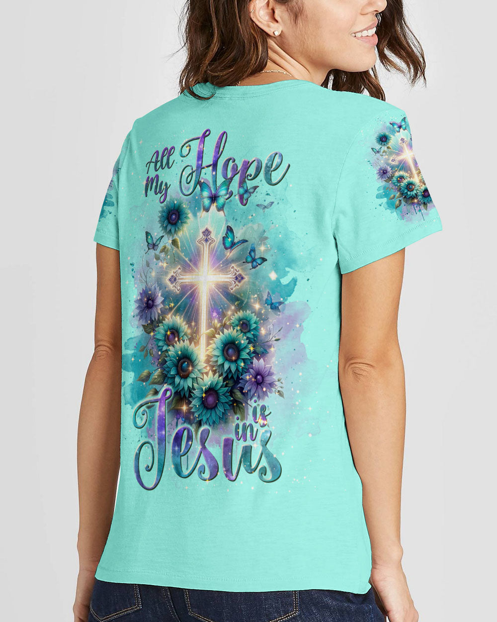 All My Hope Is In Jesus Flower Women's All Over Print Shirt - Tlnt2911234