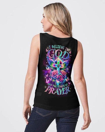 I Believe In God Cross Wings Rose Women's All Over Print Shirt - Tlnz0112234