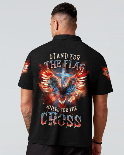 Stand For The Flag Kneel For The Cross Fire Wings Men's All Over Print Shirt - Tlnz0308232