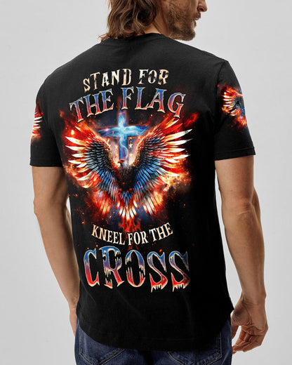 Stand For The Flag Kneel For The Cross Fire Wings Men's All Over Print Shirt - Tlnz0308232