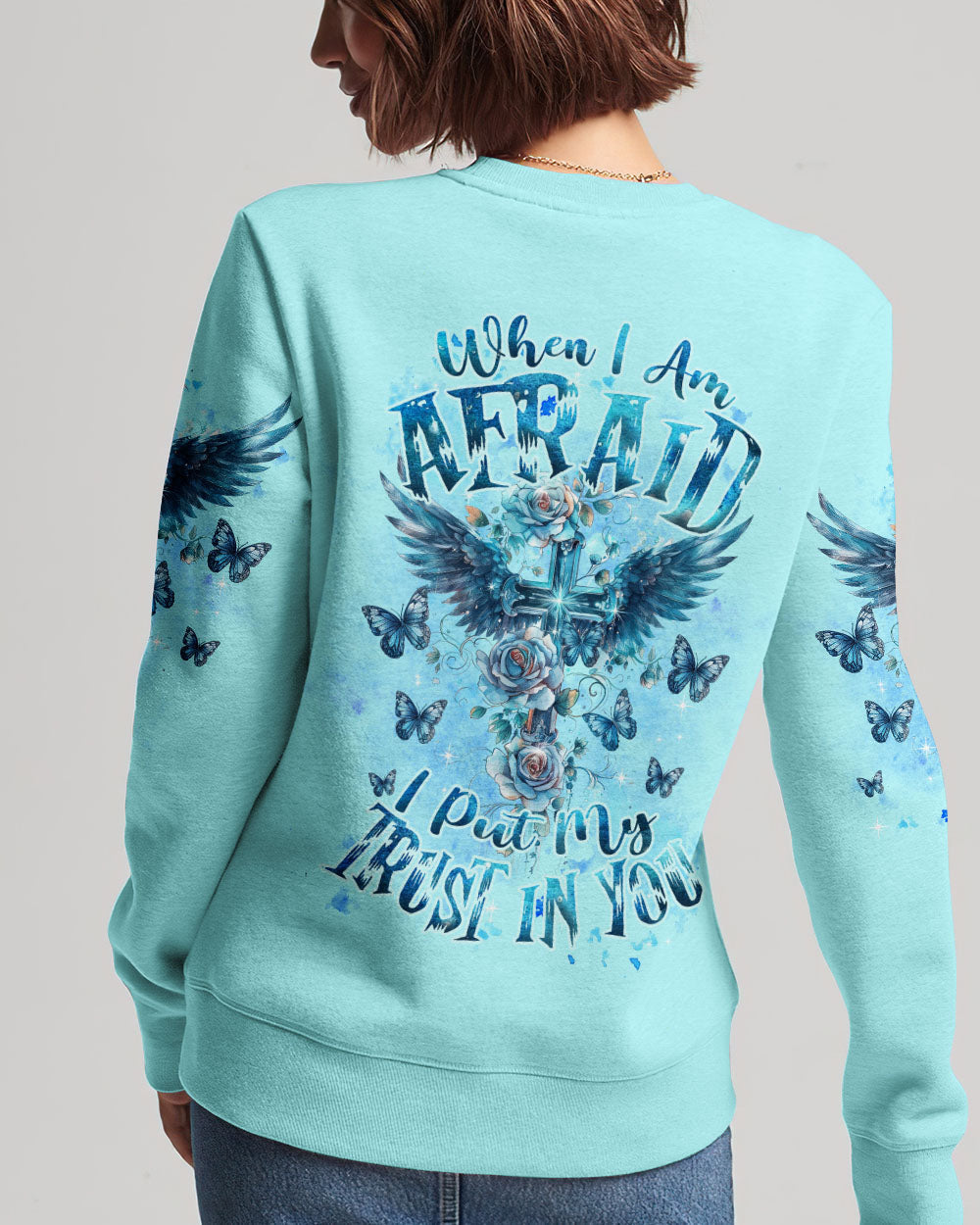 I Put My Trust in You Cross Wings Women's All Over Print Shirt - Tlnz0403244