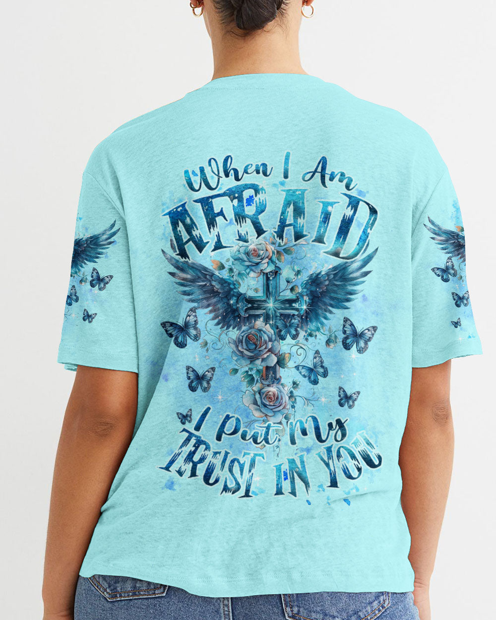 I Put My Trust in You Cross Wings Women's All Over Print Shirt - Tlnz0403244