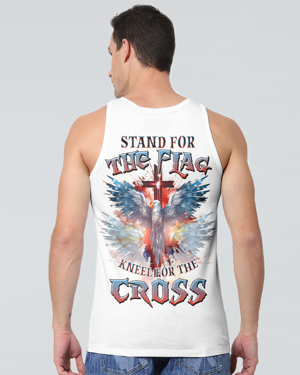 Stand For The Flag Kneel For The Cross Eagle Men's All Over Print Shirt - Tlnz1008239