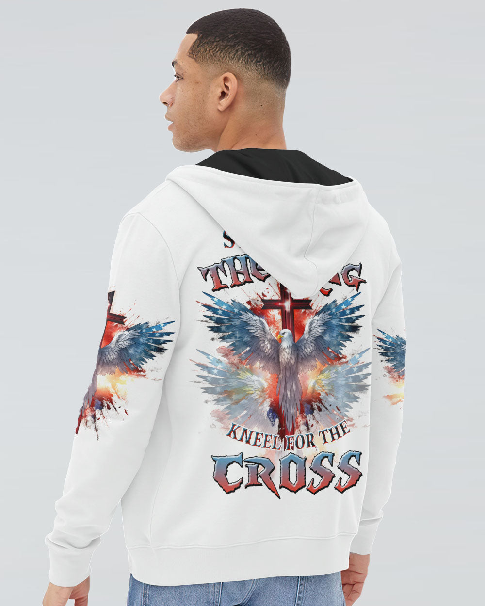 Stand For The Flag Kneel For The Cross Eagle Men's All Over Print Shirt - Tlnz1008239