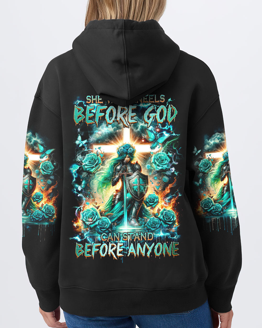 She Who Kneels Before God Women's All Over Print Shirt - Tlnz1601241