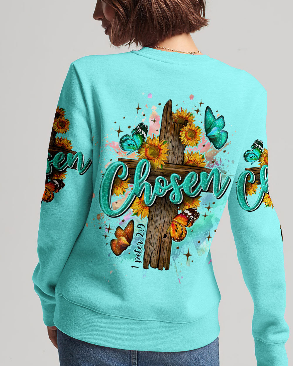 Chosen Cross Sunflower Women's All Over Print Shirt - Tlnz1609232