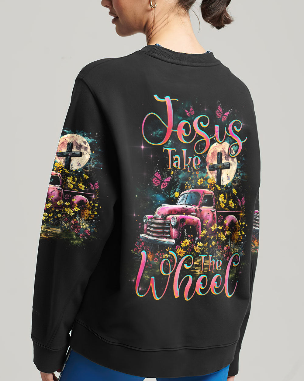 Jesus Take The Wheel Women's All Over Print Shirt - Tlnz1803244