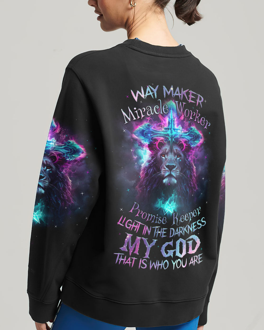 Way Maker Miracle Worker Cross Lion Women's All Over Print Shirt - Tlnz1809234