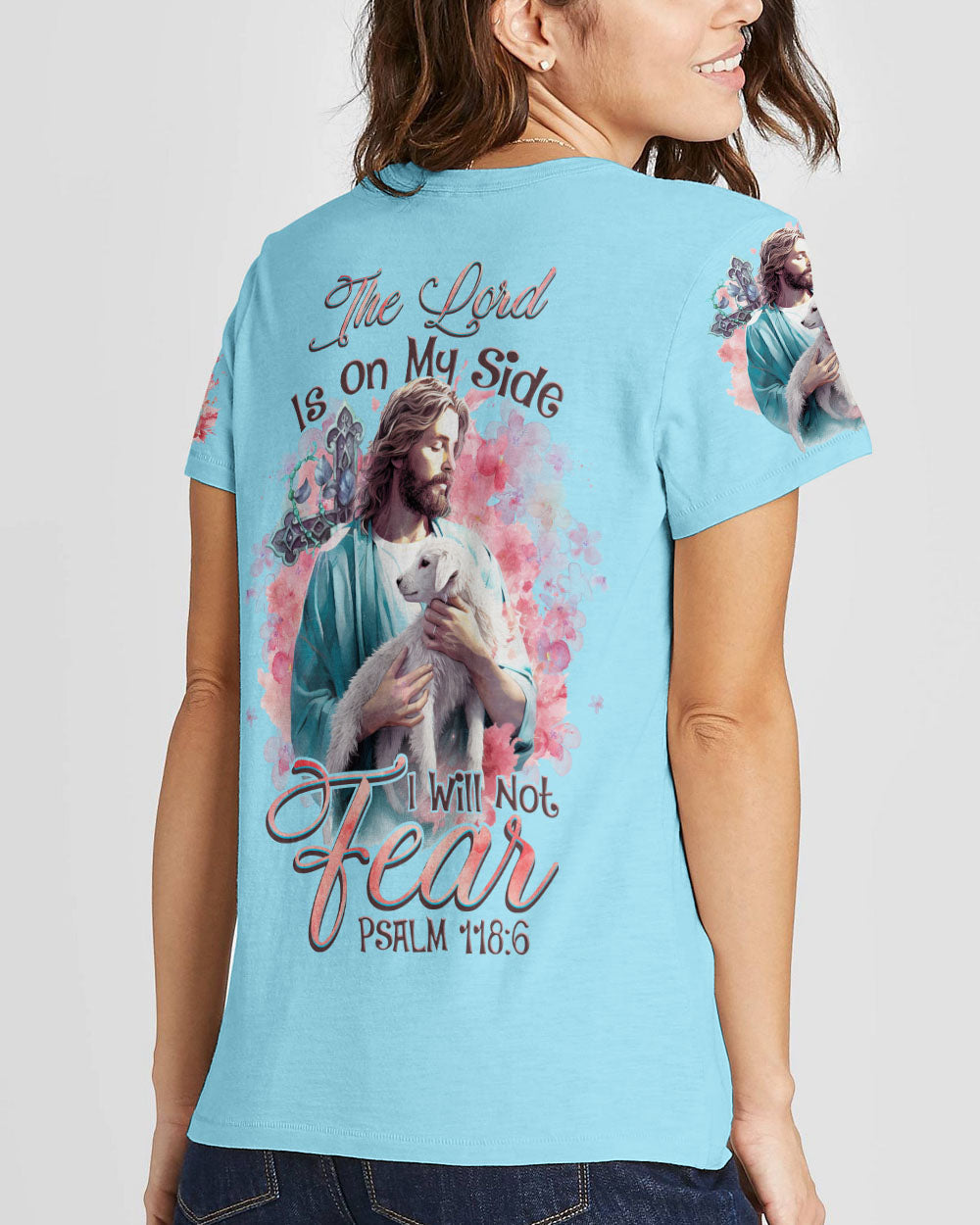 The Lord Is On My Side Lamb Women's All Over Print Shirt - Tlnz1909233