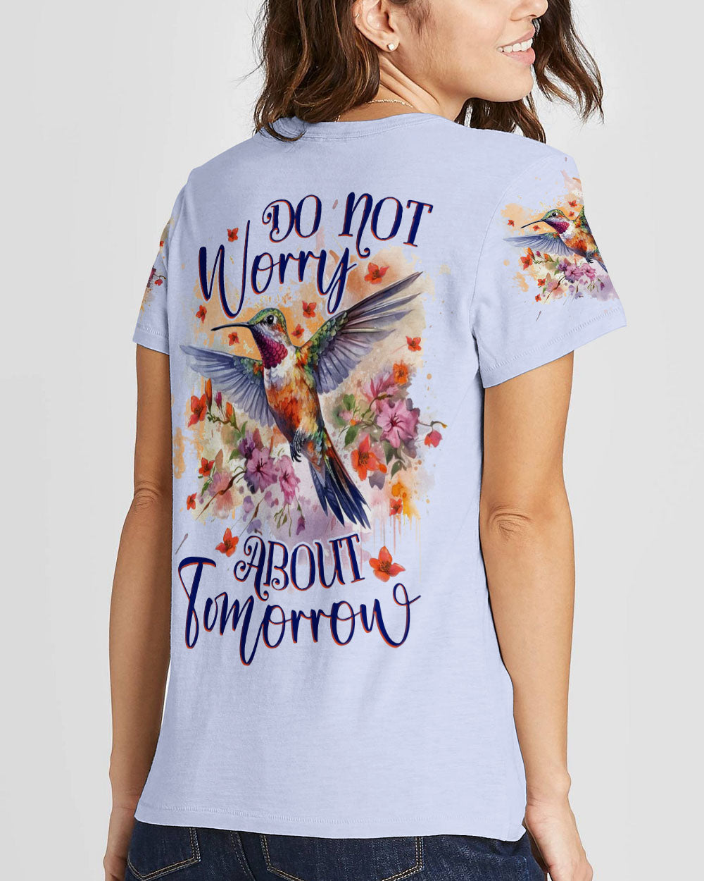 Do Not Worry About Tomorrow Hummingbird Women's All Over Print Shirt - Tlnz2408234