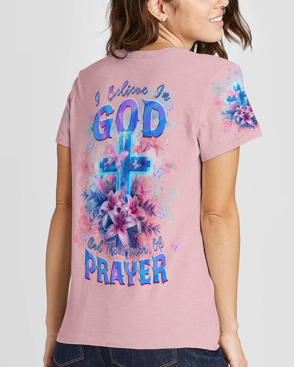 I Believe In God Lilies Women's All Over Print Shirt - Tlpq0803243