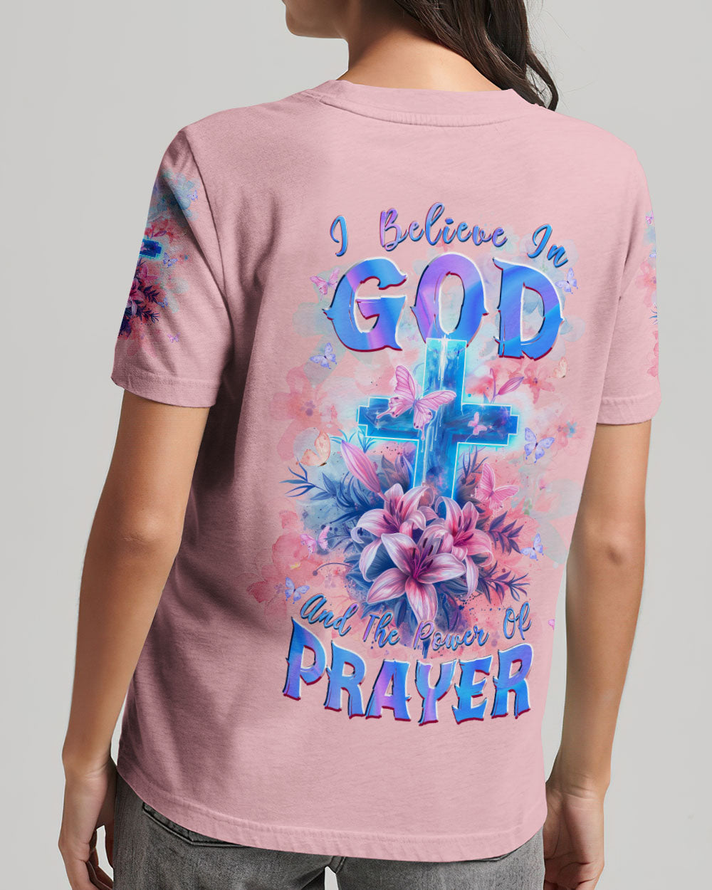 I Believe In God Lilies Women's All Over Print Shirt - Tlpq0803243