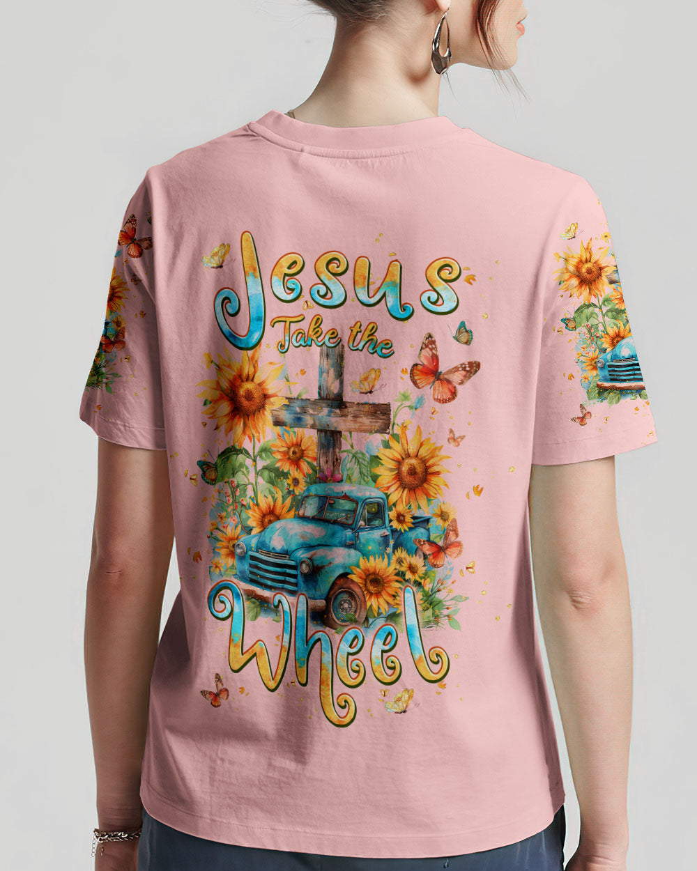 Jesus Take The Wheel Women's All Over Print Shirt - Tlpq2503241