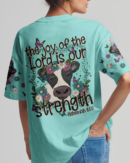 The Joy Of The Lord Cow Women's All Over Print Shirt - Tltr0909231