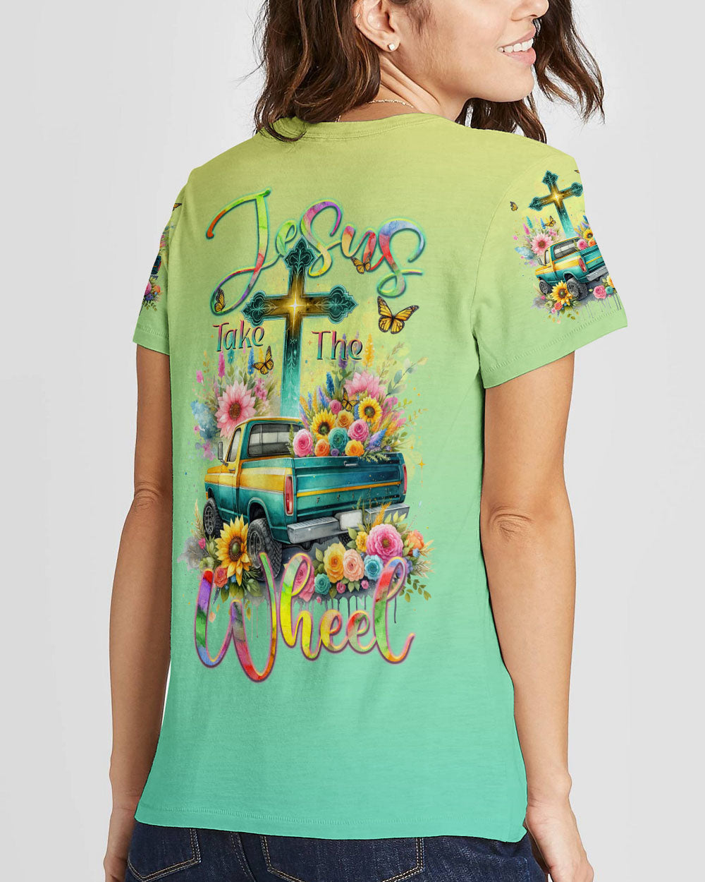 Jesus Take The Wheel Women's All Over Print Shirt - Tltr1411234