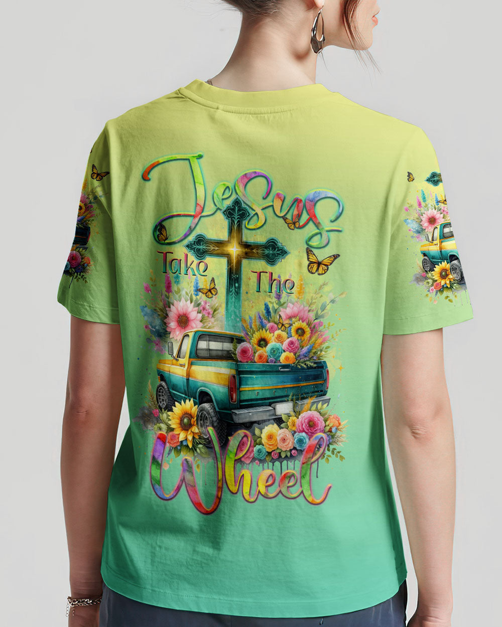 Jesus Take The Wheel Women's All Over Print Shirt - Tltr1411234