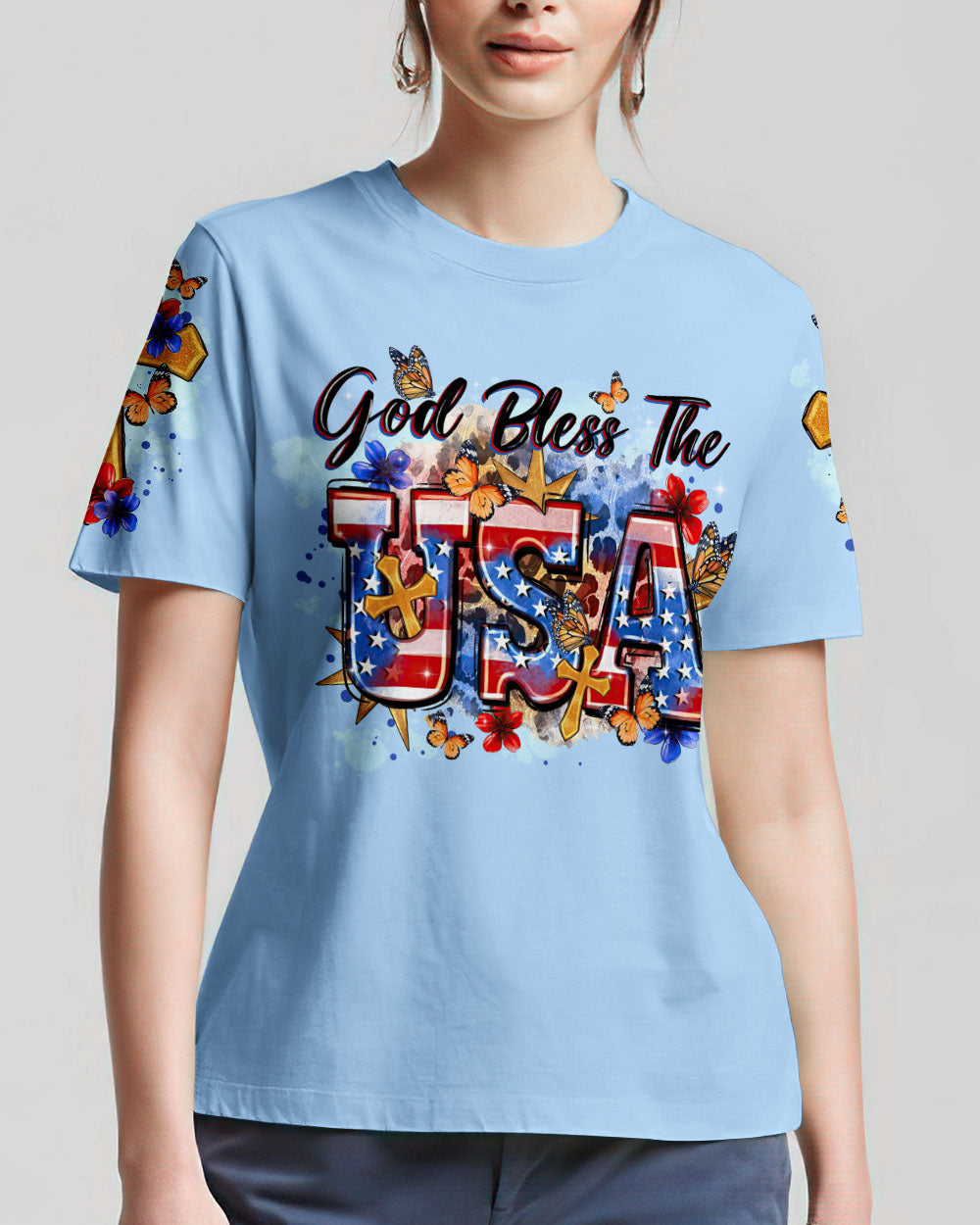 God Bless The USA Women's All Over Print Shirt - Tltr1509233