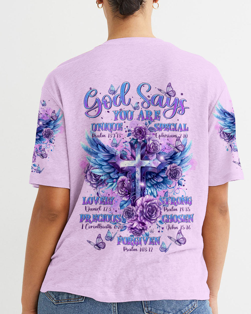 God Says You Are Cross Wings Women's All Over Print Shirt - Tltr2003244