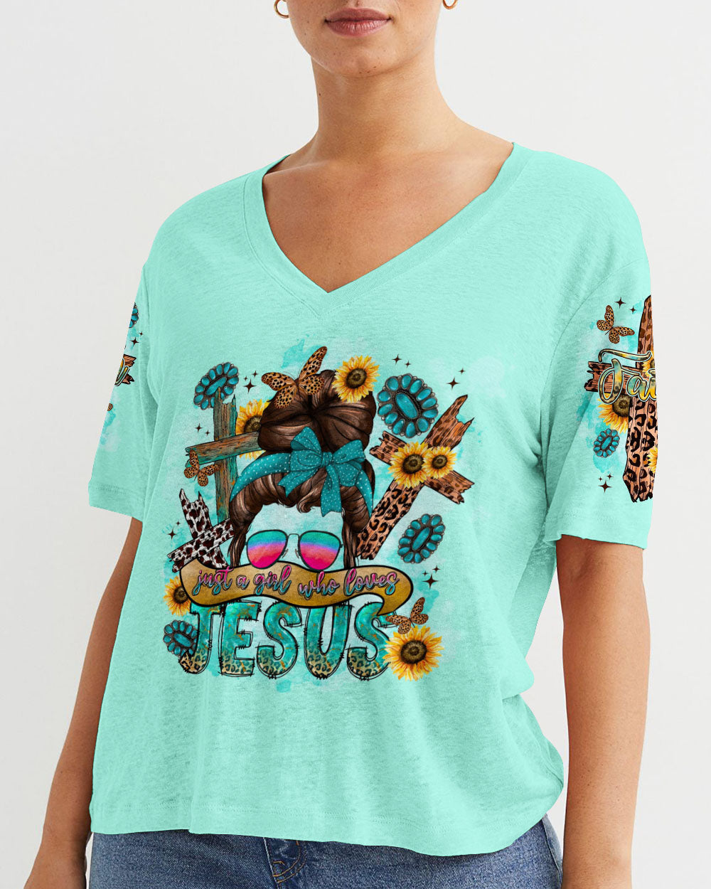 Just A Girl Who Loves Jesus Women's All Over Print Shirt - Tltr2209233