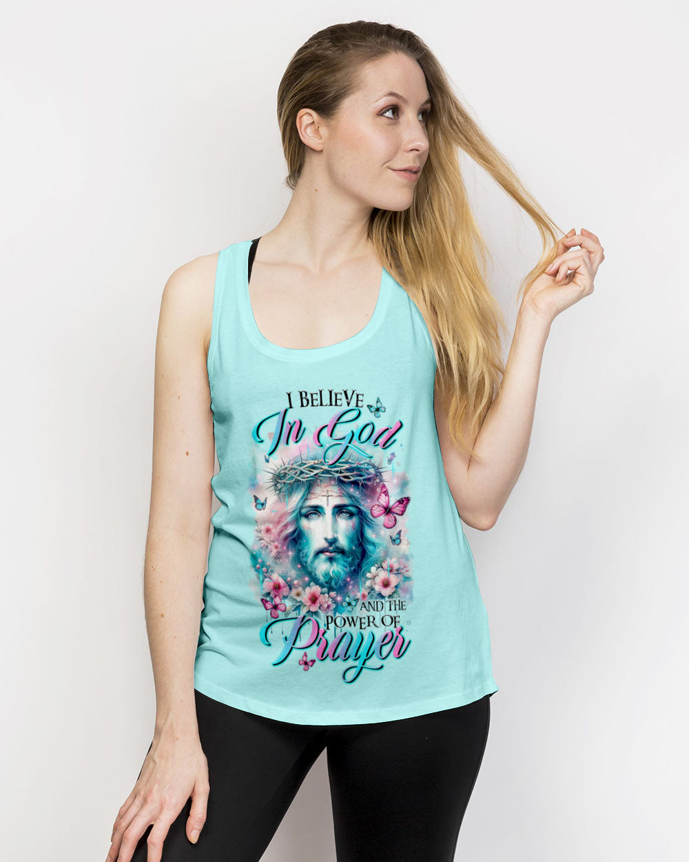 I Believe In God Floral Women's All Over Print Shirt - Tltr2511231