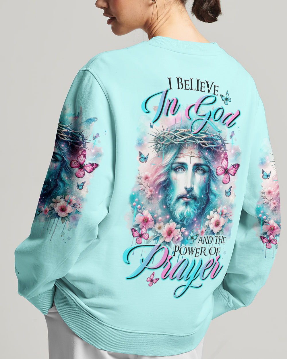 I Believe In God Floral Women's All Over Print Shirt - Tltr2511231