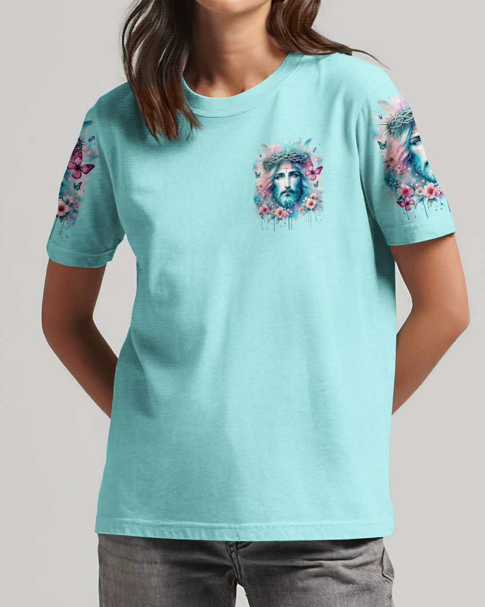 I Believe In God Floral Women's All Over Print Shirt - Tltr2511231