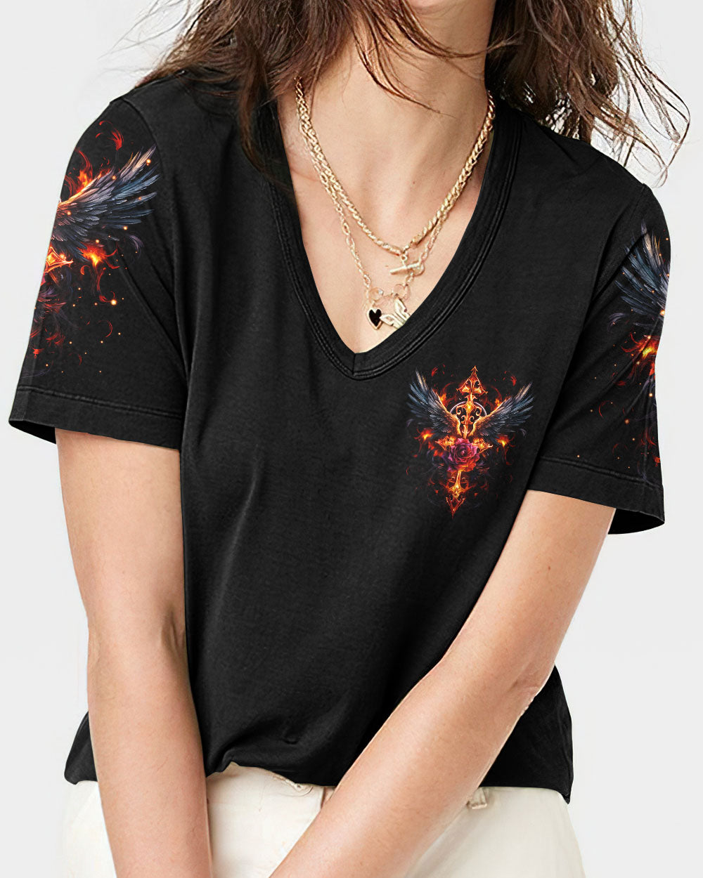 The Joy Of The Lord Fire Wings Women's All Over Print Shirt - Tltr2809233