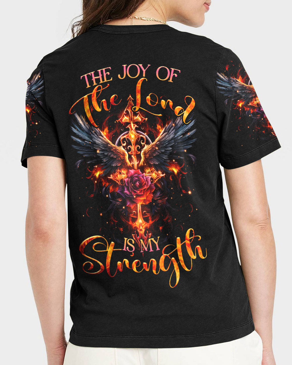 The Joy Of The Lord Fire Wings Women's All Over Print Shirt - Tltr2809233