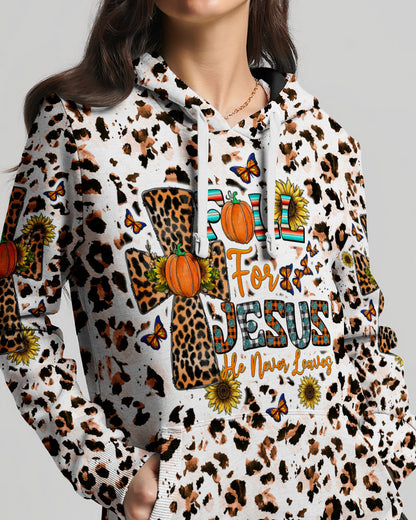 Fall For Jesus Autumn Leopard Women's All Over Print Shirt - Tltw0308234