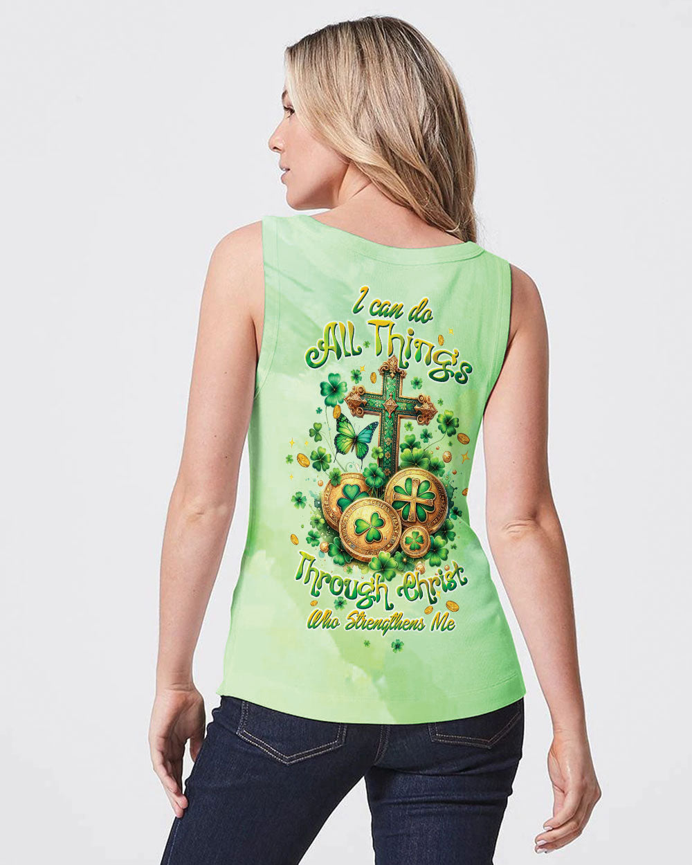 I Can Do All Things Cross Patrick's Day Women's All Over Print Shirt - Tltw0401242