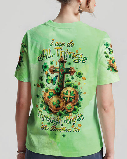 I Can Do All Things Cross Patrick's Day Women's All Over Print Shirt - Tltw0401242