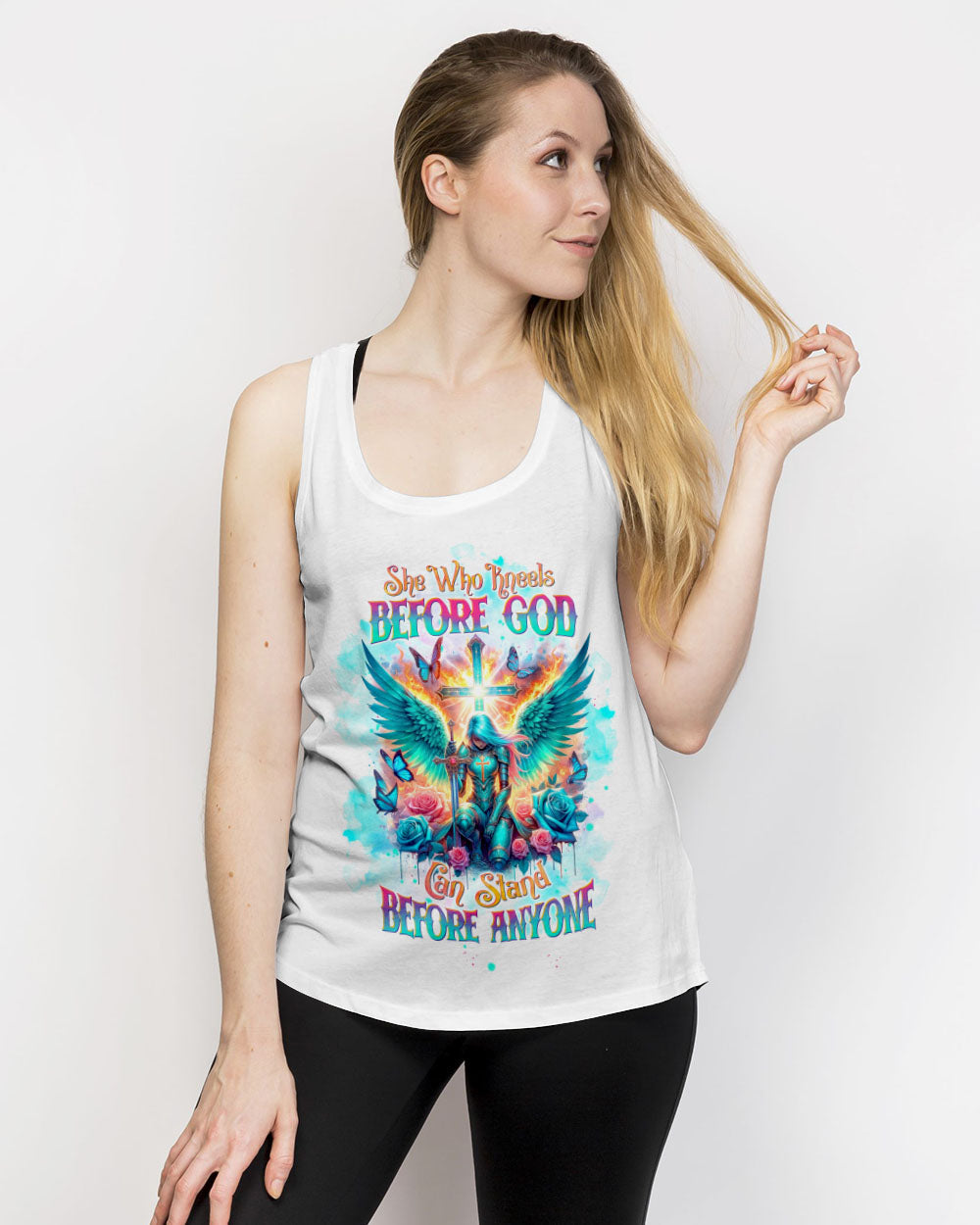 She Who Kneels Before God Warrior Women's All Over Print Shirt - Tltw0403244