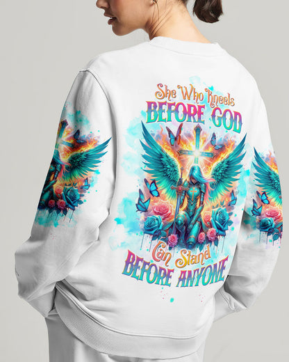 She Who Kneels Before God Warrior Women's All Over Print Shirt - Tltw0403244