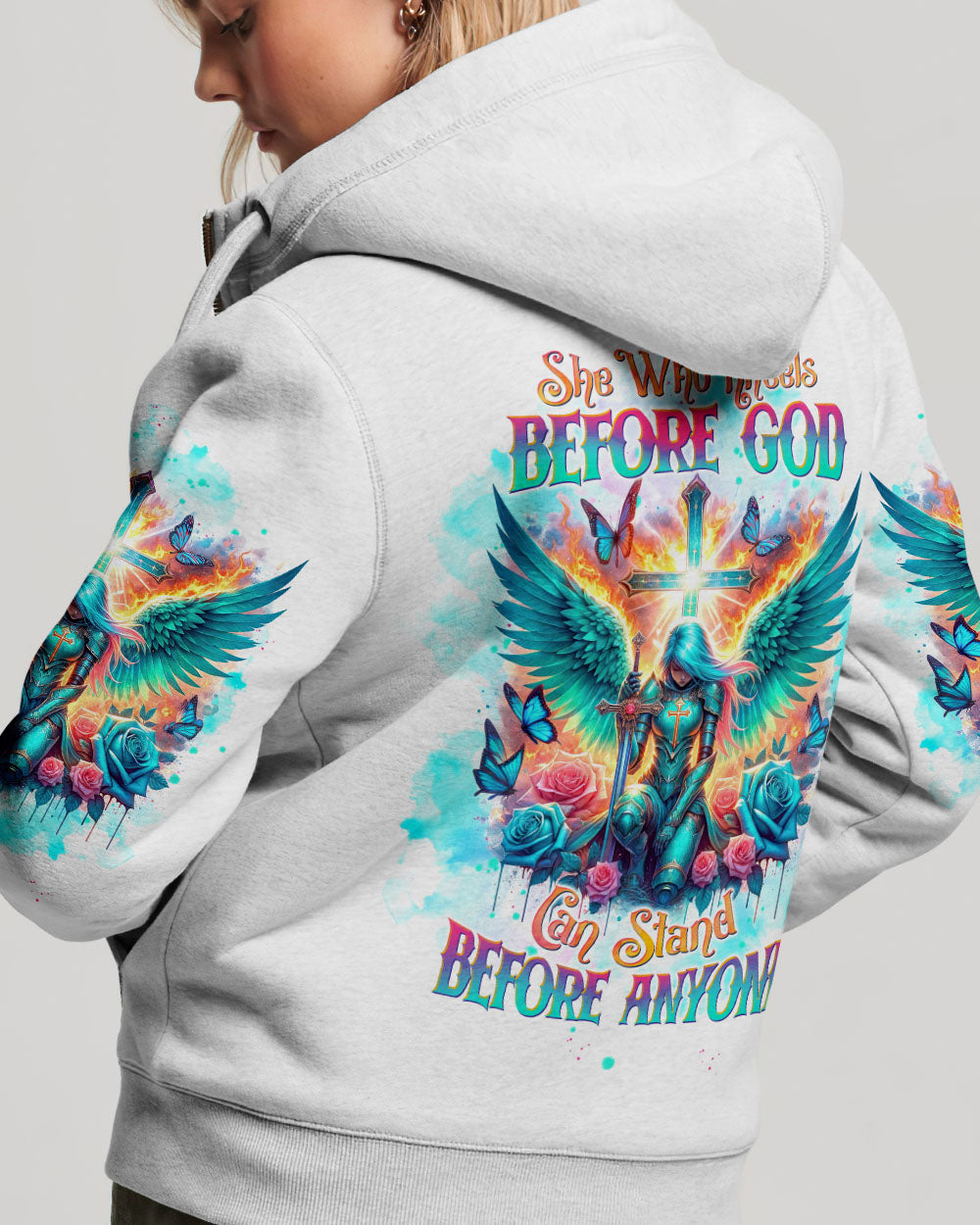 She Who Kneels Before God Warrior Women's All Over Print Shirt - Tltw0403244