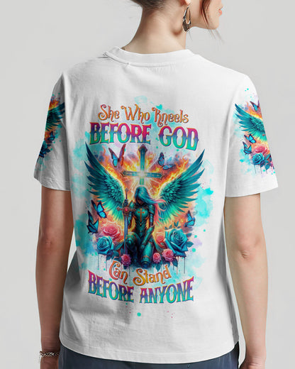 She Who Kneels Before God Warrior Women's All Over Print Shirt - Tltw0403244