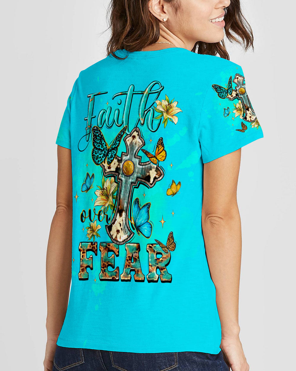 Faith Over Fear Women's All Over Print Shirt - Tltw1309235