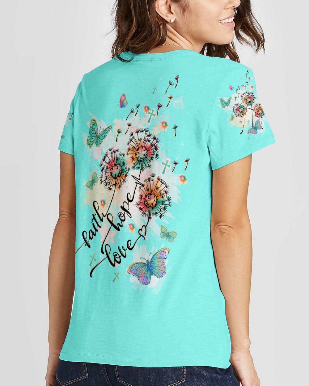 Faith Hope Love Women's All Over Print Shirt - Tltw1409235