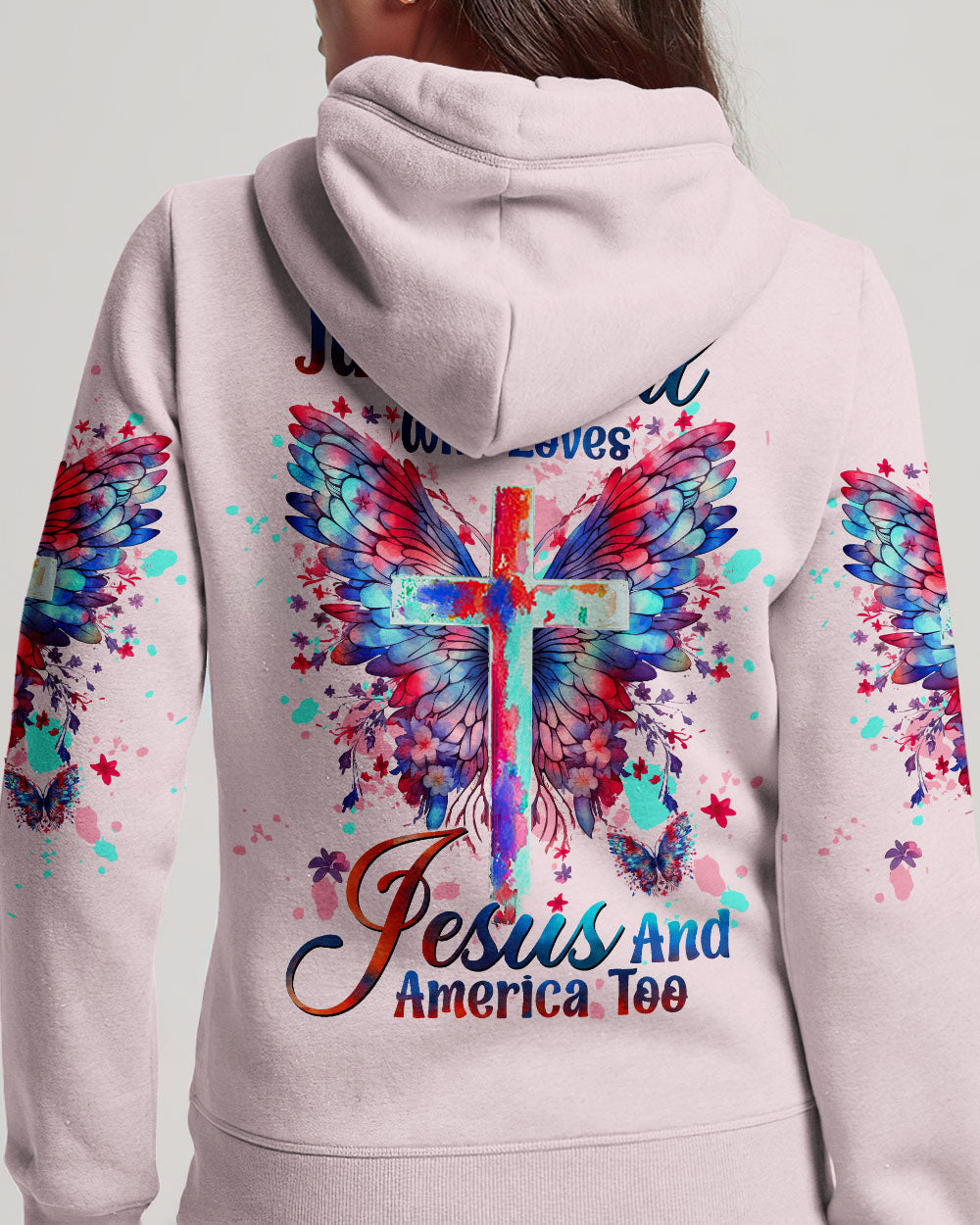 Loves Jesus And America Too Women's All Over Print Shirt - Tltw1609232