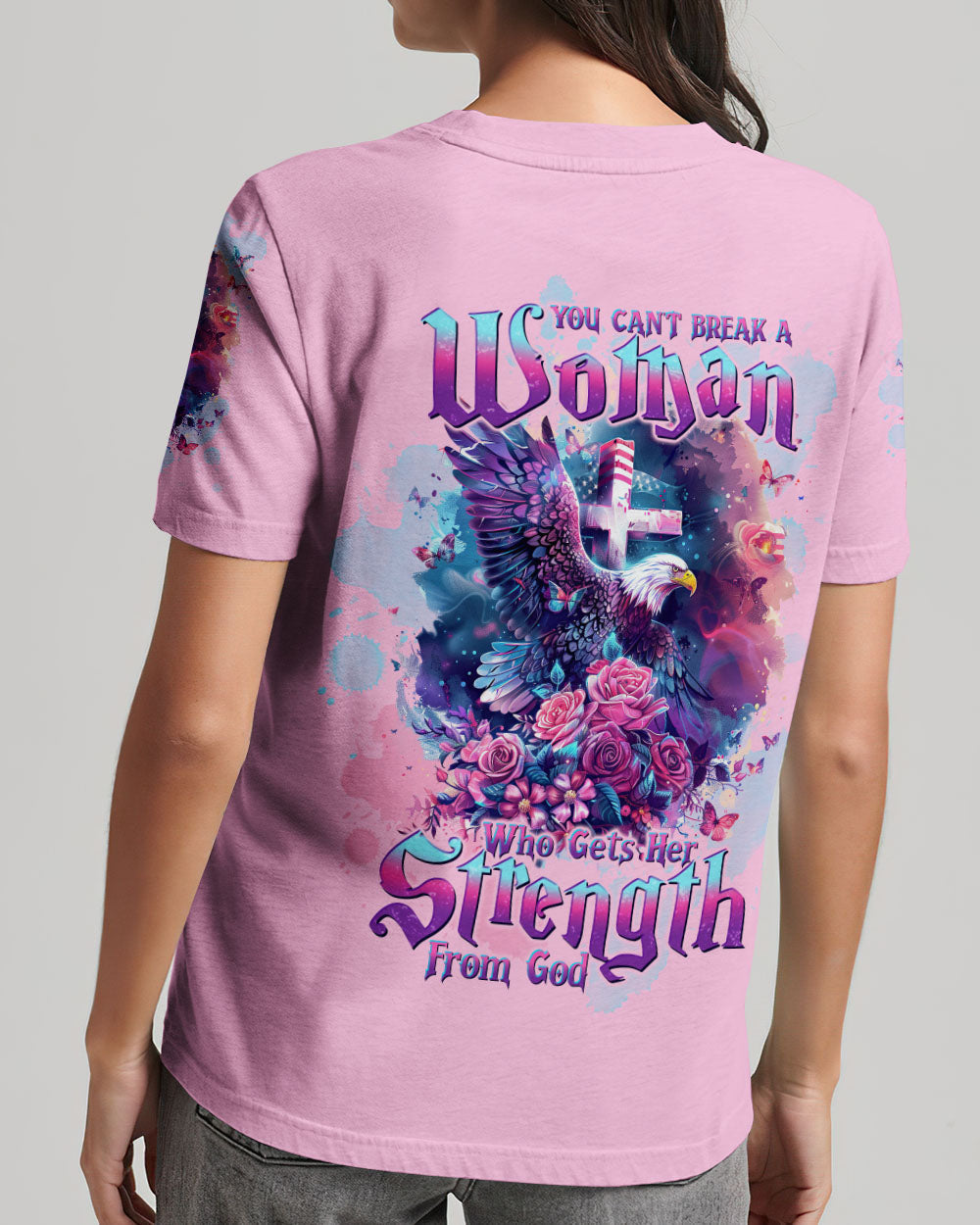 You Can't Break A Woman Eagle Women's All Over Print Shirt - Tltw2103245