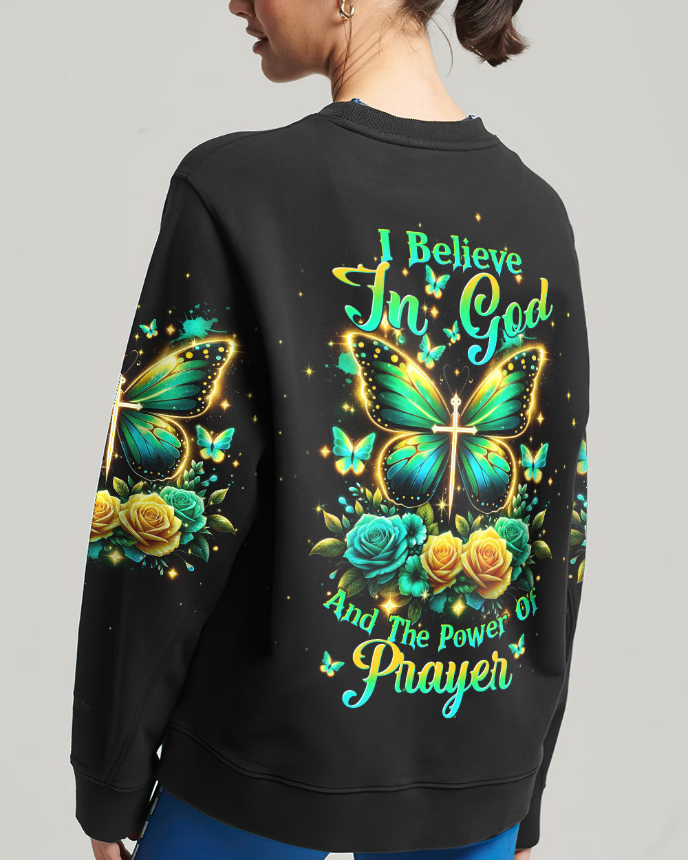 I Believe In God Butterfly Women's All Over Print Shirt - Tltw2501243