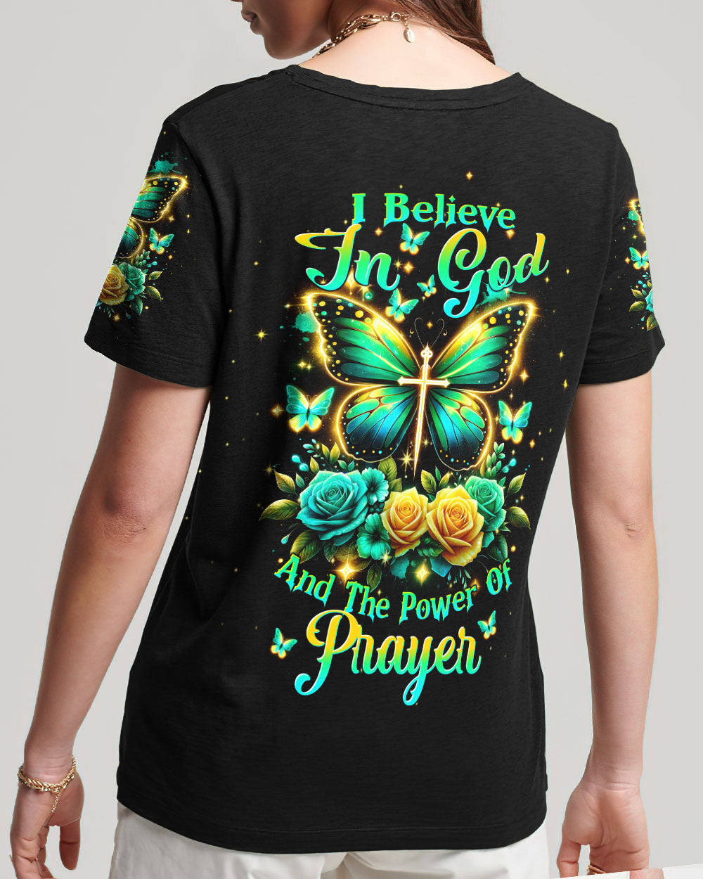 I Believe In God Butterfly Women's All Over Print Shirt - Tltw2501243