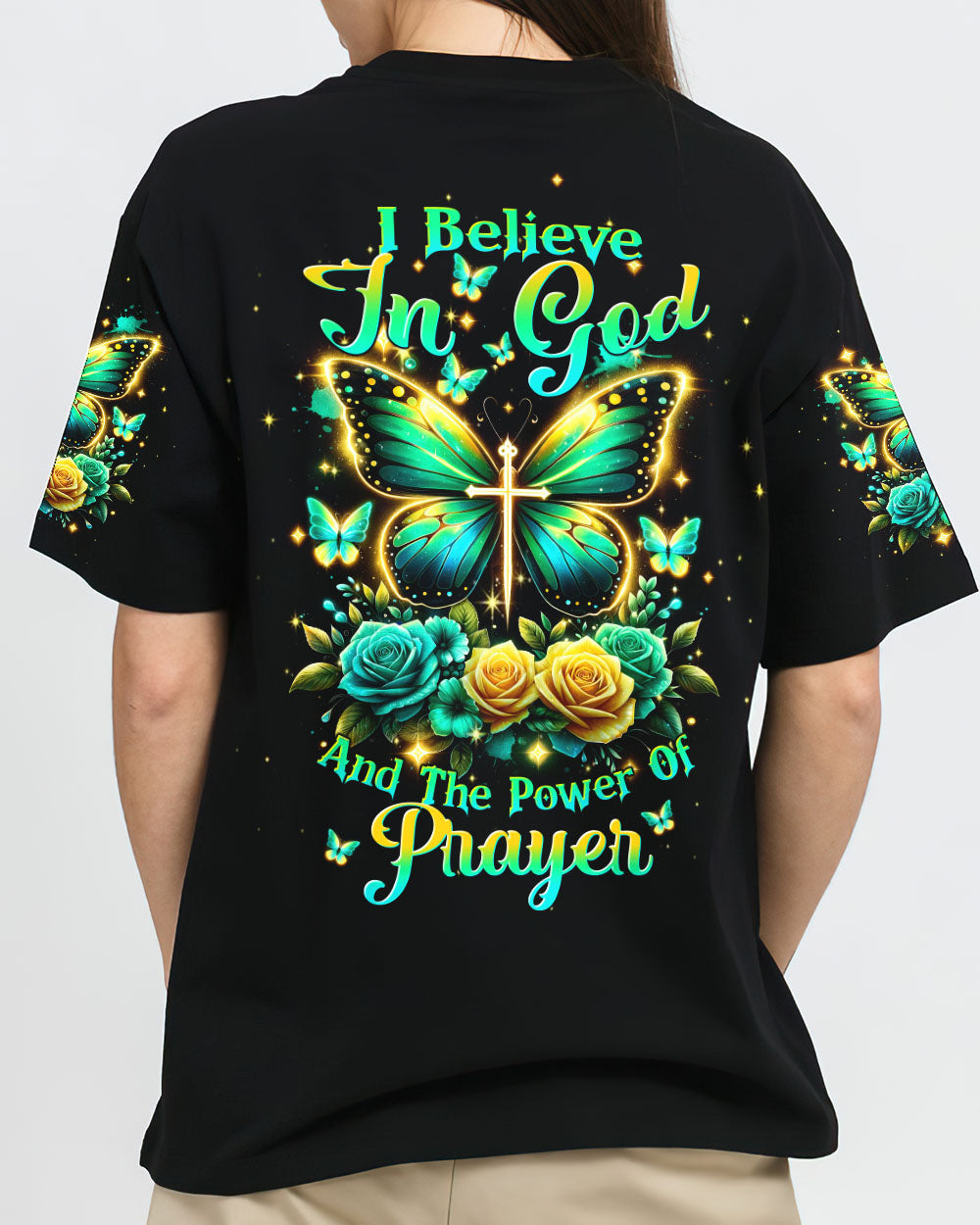 I Believe In God Butterfly Women's All Over Print Shirt - Tltw2501243