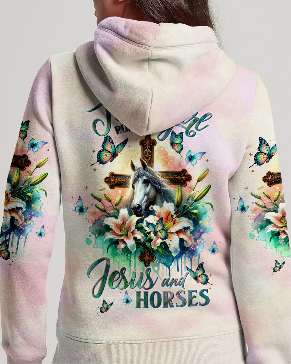 Runs On Jesus And Horses Women's All Over Print - Tltw2811233