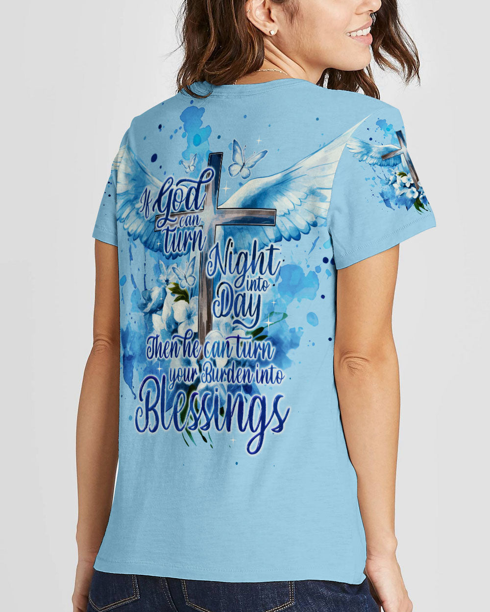 Turn Burden Into Blessings Women's All Over Print Shirt - Ty0709233