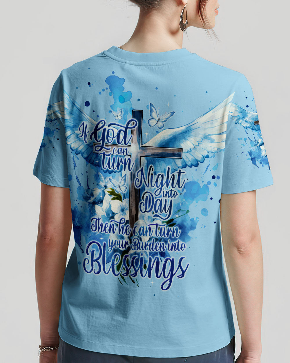 Turn Burden Into Blessings Women's All Over Print Shirt - Ty0709233